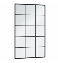 Miroirs muraux 2 pcs noir 100x60 cm métal