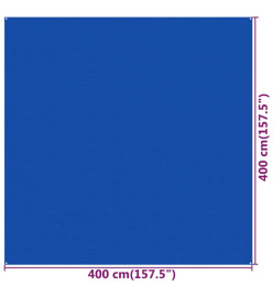 Tapis de tente 400x400 cm Bleu PEHD