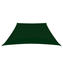 Voile de parasol Tissu Oxford trapèze 2/4x3 m Vert foncé