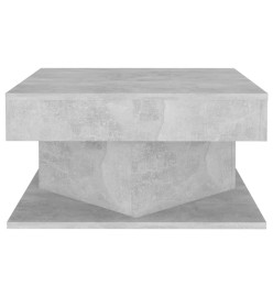 Table basse Gris béton 57x57x30 cm Aggloméré