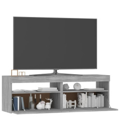 Meuble TV avec lumières LED sonoma gris 120x35x40 cm