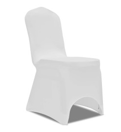 Housse de chaise extensible 100 pcs Blanc