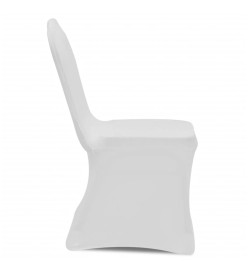 Housse de chaise extensible 100 pcs Blanc