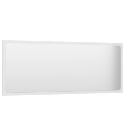 Miroir de salle de bain Blanc brillant 100x1,5x37 cm Aggloméré