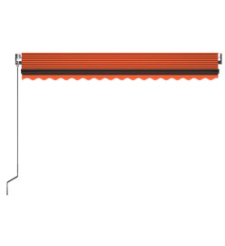 Auvent automatique capteur de vent LED 450x350 cm Orange marron