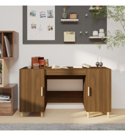 Bureau Chêne marron 140x50x75 cm Bois d'ingénierie