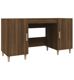 Bureau Chêne marron 140x50x75 cm Bois d'ingénierie