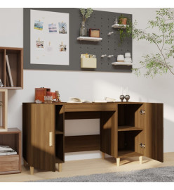 Bureau Chêne marron 140x50x75 cm Bois d'ingénierie