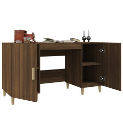 Bureau Chêne marron 140x50x75 cm Bois d'ingénierie