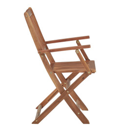 Chaises pliables d'extérieur 4 pcs Bois d'acacia solide