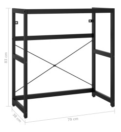 Cadre de lavabo de salle de bain Noir 79x38x83 cm Fer