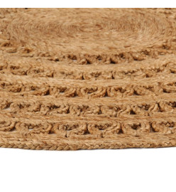 Tapis Jute tressé à la main 90 cm Rond