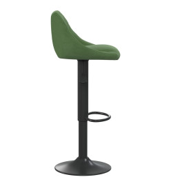 Tabourets de bar lot de 2 vert foncé velours