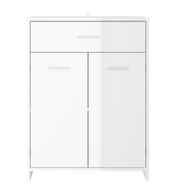 Armoire de salle de bain Blanc brillant 60x33x80 cm Aggloméré