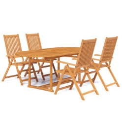 Salon de jardin 5 pcs Bois d'acacia massif