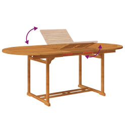 Salon de jardin 5 pcs Bois d'acacia massif