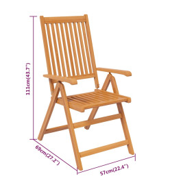 Salon de jardin 5 pcs Bois d'acacia massif