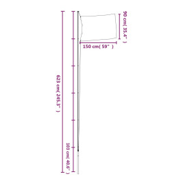 Drapeau du Royaume-Uni et mât 6,23 m Aluminium