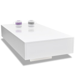 Table basse Haute brillance Blanc