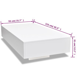 Table basse Haute brillance Blanc