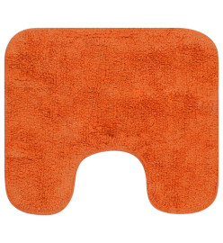 Jeu de tapis de salle de bain 3 pcs Tissu Orange