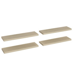 Étagères murales flottantes 4 pcs Chêne 90x23,5x3,8 cm MDF