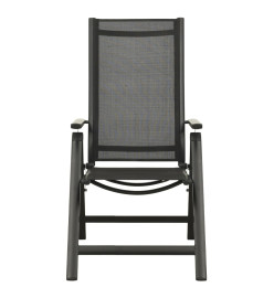 Ensemble de salle à manger de jardin 9 pcs Aluminium Anthracite