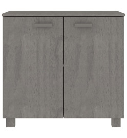 Buffet HAMAR Gris clair 85x35x80 cm Bois massif de pin