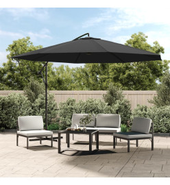 Parasol en porte-à-faux avec poteau Aluminium 350 cm Anthracite