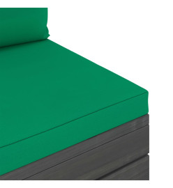 Salon palette de jardin 5 pcs avec coussins Bois de pin massif