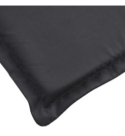 Coussin de chaise longue noir 200x50x3 cm tissu oxford