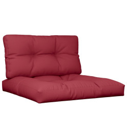 Coussins de palette 2 pcs rouge bordeaux tissu