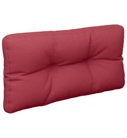 Coussins de palette 2 pcs rouge bordeaux tissu