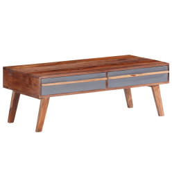 Table basse Gris 110x50x40 cm Bois massif