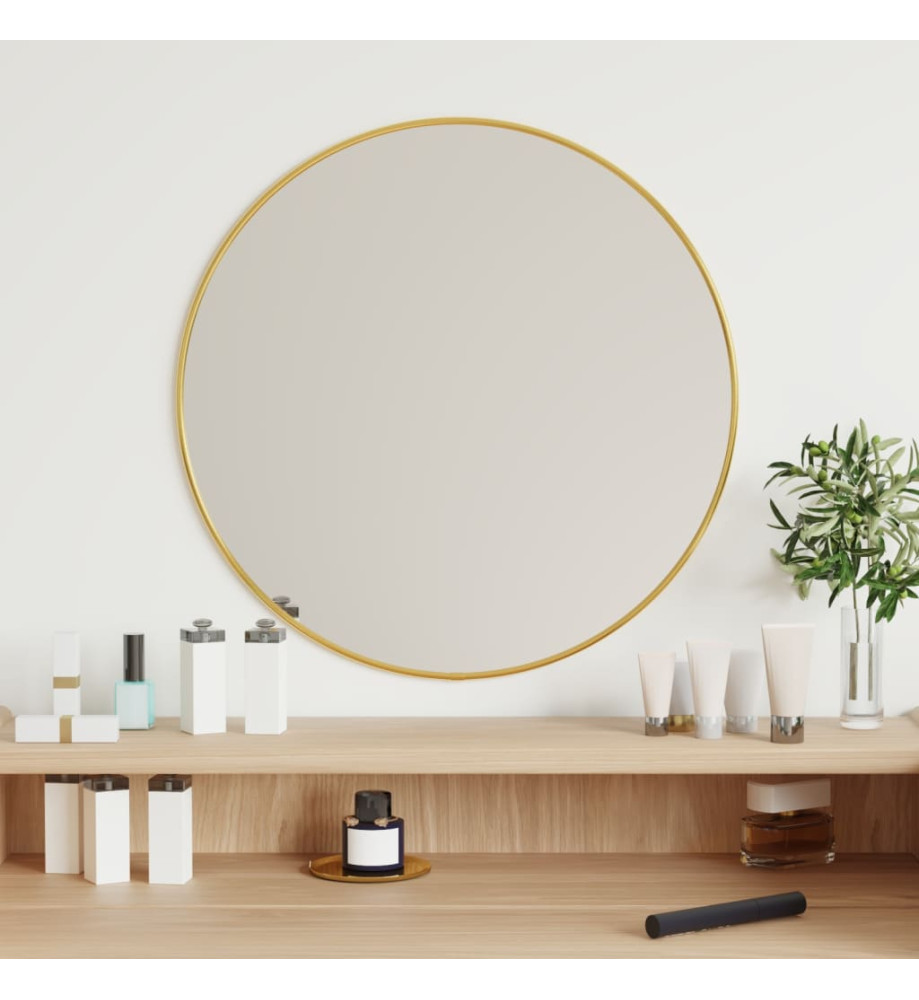 Miroir mural Doré Ø 50 cm Rond