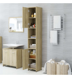 Armoire de salle de bain Chêne sonoma 30x30x183,5 cm Aggloméré