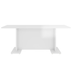 Table basse Blanc brillant 103,5x60x40 cm Aggloméré