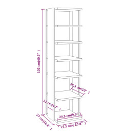 Armoire à chaussures Blanc brillant 27,5x27x102 cm