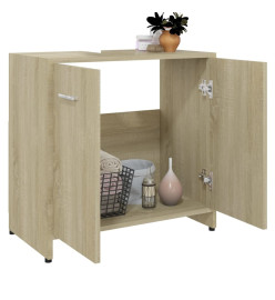 Armoire de salle de bain Chêne sonoma 60x33x61 cm Aggloméré