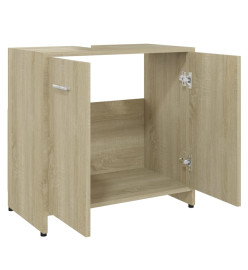 Armoire de salle de bain Chêne sonoma 60x33x61 cm Aggloméré