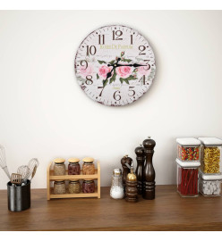 Horloge murale vintage Fleur 30 cm