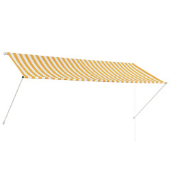 Auvent rétractable 300x150 cm Jaune et blanc