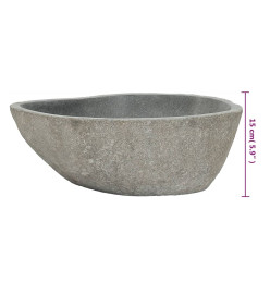 Lavabo en pierre de rivière Ovale 37-46 cm