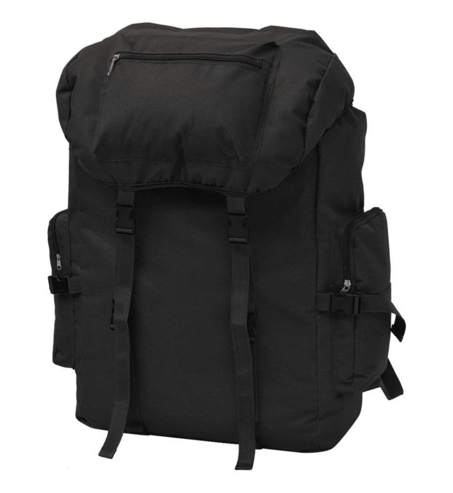 Sac à dos en style d'armée 65 L Noir