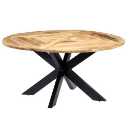 Table de salle à manger Rond 150x76 cm Bois de manguier massif