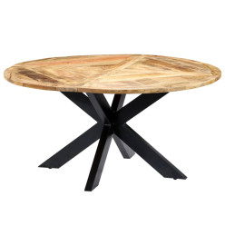 Table de salle à manger Rond 150x76 cm Bois de manguier massif