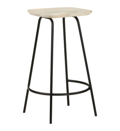 Tabourets de bar lot de 4 bois de manguier massif