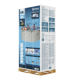 Bestway Piscine encadrée hors sol ronde Hydrium 360x120 cm