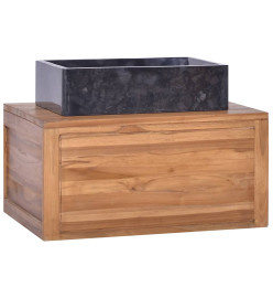 Armoire murale de salle de bain 60x45x30 cm Bois de teck massif