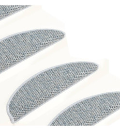 Tapis d'escalier autocollants 15 pcs 65x21x4 cm Bleu